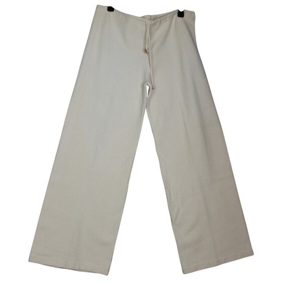 Lydia's Seaside Collection  Large Drawstring‎ w/Seashell Bead Wide Leg Pants - Picture 1 of 8